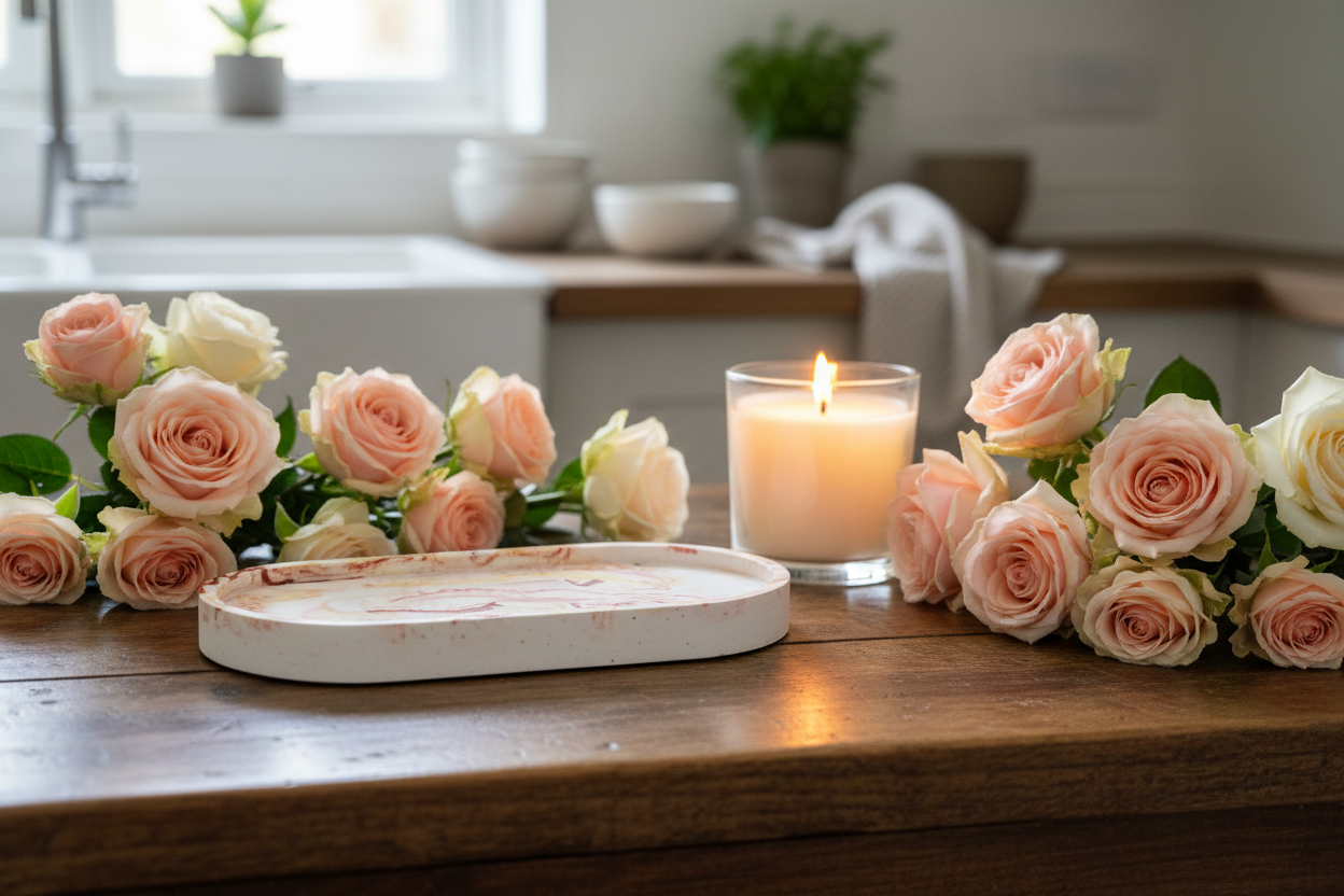 terracotta hues tray and coaster little light & co