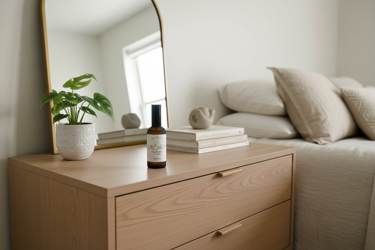 Amber bottle room spray littlelightco.com.au 