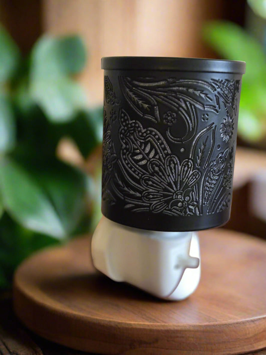 "Little Light &Co plug in wax warmer. Enchanted Forest design."