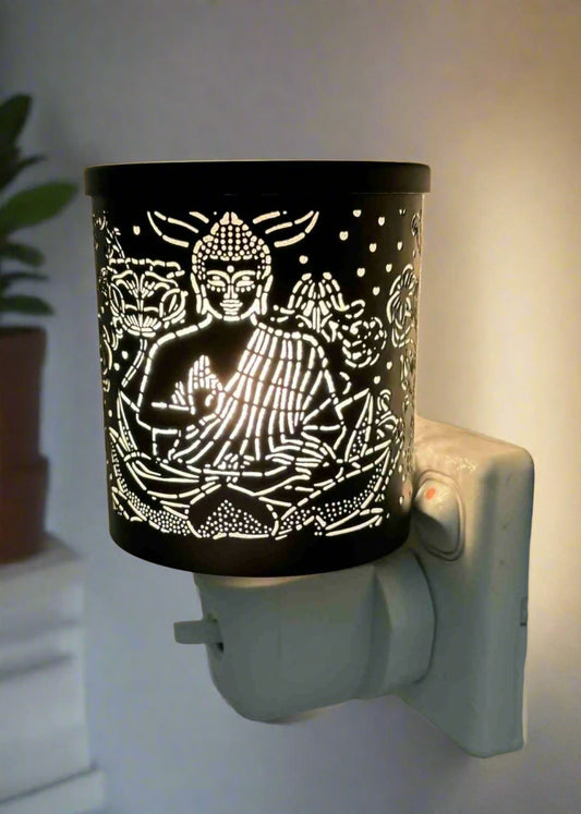 Little Light & Co plug in wax warmer, flamless, compact, namaste image