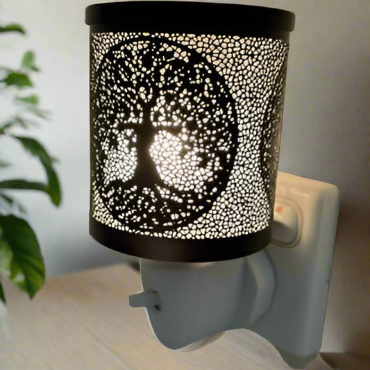 Decorative tree of life wax warmer plug in design flameless