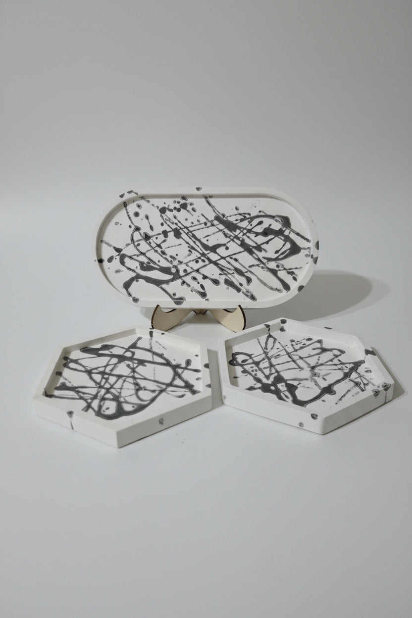 stillness in ink eco tray and coaster little light & co 